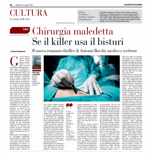 Recensione del libro di Antonio Bocchi "Chirurgia Maledetta"
